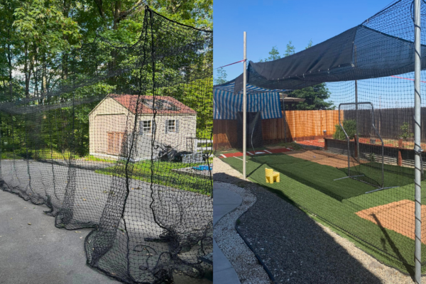 A comparison between DIY and Professionally installed batting cage