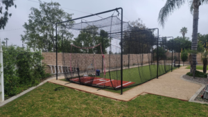 Batting Cage Installed in-ground