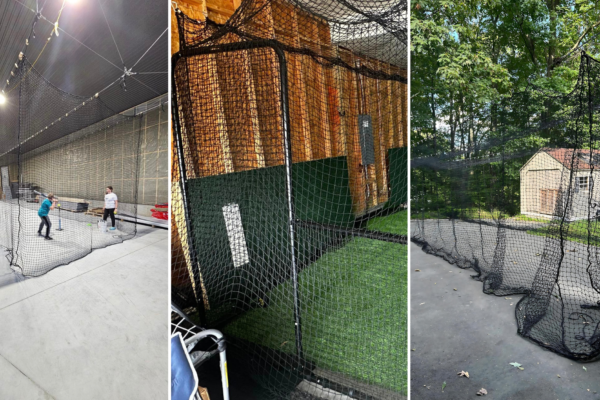 Batting Cages with properly secured netting