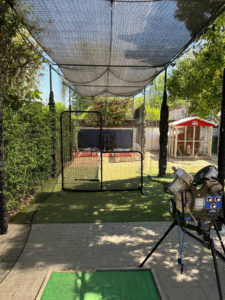 A professional backyard batting cage listed on cagelist.com