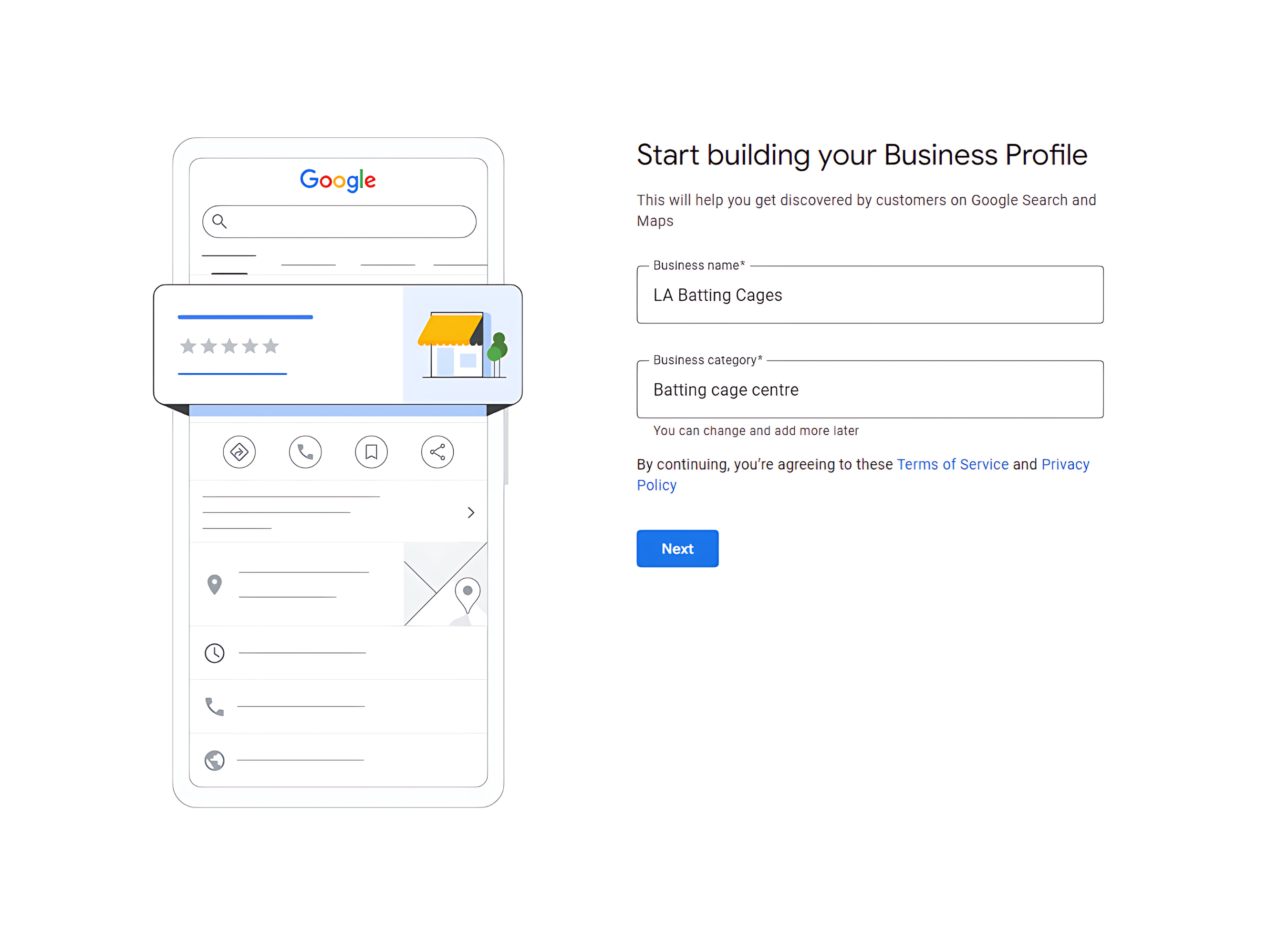 Enter Business Info