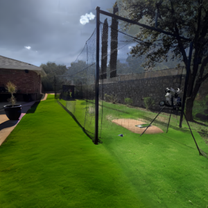 Weatherproof batting cage netting